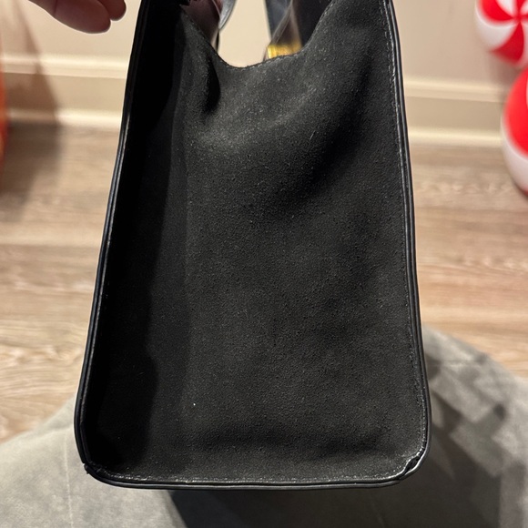 Fossil Two-Tone Black and Brown Leather Tote - Picture 3 of 10